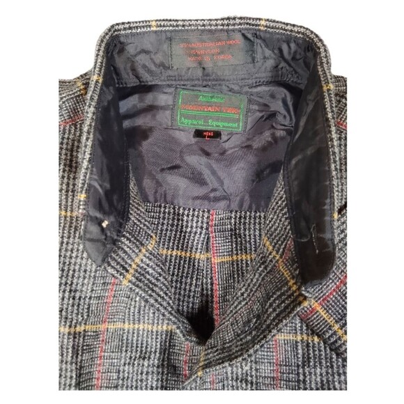 Mountain Tek Vintage Light Jacket Button Down Shirt Sz LG Grey Plaid - Picture 7 of 7